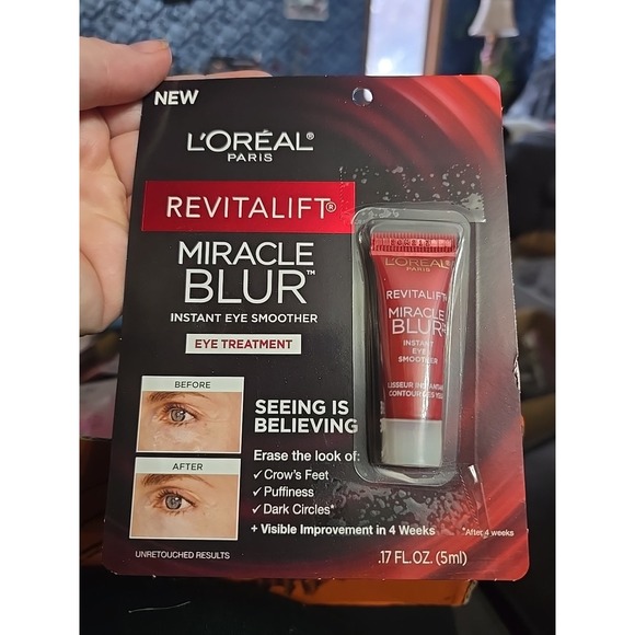L' OREAL Revitalift Miracle BLUR Instant Eye Smoother Mini 0.17 FL OZ RARE